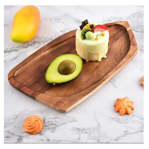 Wholesale Eco-Friendly Customizable Wooden Movable Rectangle Serving Tray Set Modern Scenic Platters for Dining Catering - Product Image 2