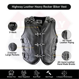 Nouveau design tendance 2026 – Gilet de course moto sans manches pour homme en cuir véritable fabriqué au Pakistan - Product Image 4