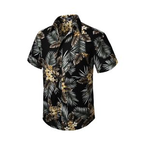 Camicia hawaiana a maniche corte da uomo con stampa tropicale, abbottonata, per l'estate, casual, da spiaggia, stile <span class=keywords><strong>Aloha</strong></span>, perfetta per feste hawaiane - Product Image 4