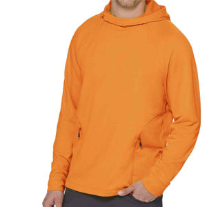 Sweat-shirt à capuche épais pour homme, orange, avec logo personnalisé, coupe oversize et carrée, style streetwear, fabrication OEM/ODM, marque privée - Product Image 1