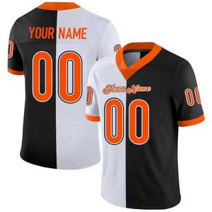 Ventes en gros de maillots de football américain pour hommes à bas prix, nom de l'équipe, numéros d'équipe, 100% polyester, antibactériens, chemises rétro - Product Image 5