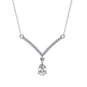 Collar con Diamante Cultivado en Laboratorio con Corte de Pera, Oro Sólido de 18K, Certificado IGI, Unisex, Estilo Clásico de Lujo, Colgante de Diamante Blanco para Compromiso - Product Image 3