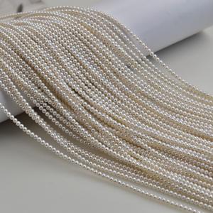 Perlas Pequeñas Naturales de Agua Dulce, Casi Redondas, de 3-3.5mm, Semiterminadas, para Collares, Accesorios, Cuentas Sueltas - Product Image 1