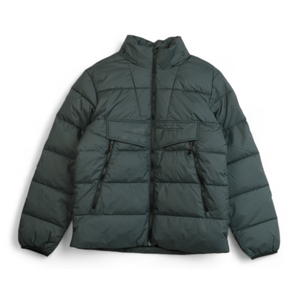 Brown Hooded Running Jacket Unisex Summer Coat Down Filling Waterproof Breathable Zipper Closure Adjustable Waist Casual Style - Product Image 5