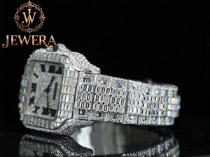 Mens High Quality Hip Hop Moissanite Diamond Stainless Steel Watch Glass Luxury Jewelry Accessory for Weddings Parties Festivals - Product Image 4