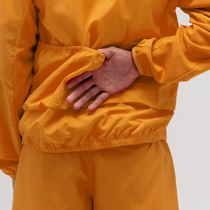 Unisex Waterproof <b>Windbreaker</b> Set Solid Color Breathable 100% Cotton Sporty Fleece Lining 2 1 Design Jacket Pants Tracksuit - Product Image 3