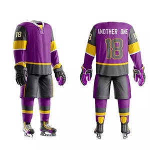 Venta al por Mayor de Camisetas de Hockey sobre Hielo Personalizadas al Mejor Precio, Manga Larga, Tallas Grandes, Secado Rápido, Transpirables, Sublimadas para Equipos - Product Image 1