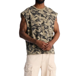 <b>Men's</b> <b>Singlet</b> Breathable Knitted Top V-neck High Street Style 220g From Pakistan <b>for</b> Gym Workout - Product Image 2