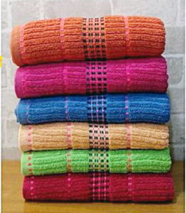 Fancy Border Premium Cotton Disposable Cooling Quick-Dry Solid Color <b>Bath</b> <b>Towel</b> Soft Thick Highly Absorbent for Bathroom Kitchen - Product Image 2