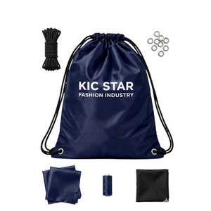 Custom Logo Print Polyester Drawstring <b>Bag</b> Durable Water Resistant <b>String</b> Backpack High Quality Drawstring <b>Bag</b> Made In Pakistan - Product Image 4