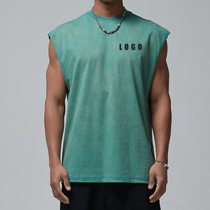 Wholesale Custom Logo Casual Cotton <b>Running</b> <b>Singlet</b> Muscle Athletic Shirts Sleeveless Breathable Eco-Friendly Fitness Wear - Product Image 1