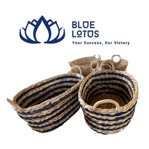 Panier en jacinthe d'eau de haute qualité pour le rangement du linge, écologique, pour l'organisation domestique, utilisation quotidienne, boîte en fibres végétales durables - Product Image 1