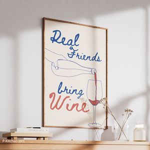 Arte de pared en lienzo para cocina, póster con ilustración de cita sobre vino, decoración moderna para pared de bar, impresión en lienzo - Product Image 4