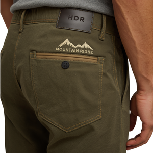 Pantalon évasé pour homme d'inspiration outdoor avec broderie Forest Ridge et construction premium décontractée - Product Image 4