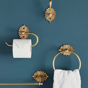 Handcrafted Solid Brass <b>Bathroom</b> Hardware Set Premium Towel Bar Ring <b>Hook</b> Toilet Paper Holder Restaurant Home Hotel Project - Product Image 3