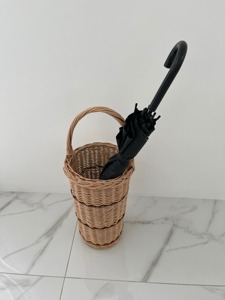 ที่ใส่ร่มหวายสานมือแบบธรรมชาติ ที่เก็บของมีสไตล์สำหรับทางเข้าบ้าน สำนักงาน คาเฟ่ และตกแต่งภายในสไตล์โบโฮ จากอินเดีย - Product Image 6