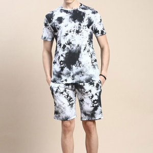 Conjunto de Pantalones Cortos Tie Dye de Color Sólido para Hombre, Fabricación en Pakistán, Logotipo Personalizado Impreso - Product Image 1