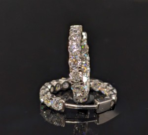 Boucles d'oreilles clous de luxe en moissanite 4MM, plaqué platine, argent S925, certifiées, style classique pour anniversaire - Product Image 2