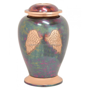 Traditional metal cremation adult urns for memorial ashes <b>funeral</b> <b>supplies</b> metal keepsake urns at low price - Product Image 2