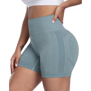 Shorts Deportivos Brillantes en la Oscuridad para Mujer, Cintura Alta, para Yoga, con Detalles Reflectantes, para Entrenamiento Nocturno - Product Image 2