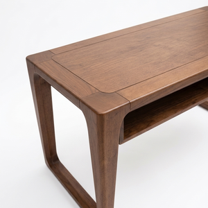 Table basse japonaise vintage en bois massif, table centrale en bois pour salon, tatami, sol, thé, repas - Product Image 5