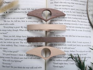 Support de livre en bois de qualité supérieure, fait main, pour maintenir les pages ouvertes, aide à la lecture, accessoire de lecture compact en bois - Product Image 3
