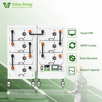 Système d'énergie solaire haute tension 50 kW sur réseau, batterie au lithium LiFePO4 215 kWh, stockage d'énergie industriel et commercial, garantie 10 ans