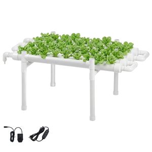 Kit di Coltivazione Aeroponica Idroponica a 1 Livello e 36 Siti in UPVC con Irrigazione Temporizzata e Tubo Oscurante per la Luce Solare - Product Image 1