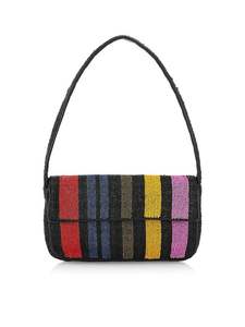 Bolso de mano Cherry con cuentas de semillas y tela de algodón, estilo ecológico, con cuentas de semillas - Product Image 3