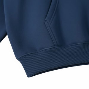 Custom <b>Men's</b> 350G <b>Fleece</b> <b>Lined</b> <b>Hoodies</b> for Autumn & Winter Solid Color Oversize Crocheted Jacket 100% Cotton Digital Printing - Product Image 5