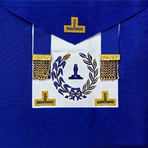 Delantal de ceremonia Senior Warden Craft Grand Undress con bordado a mano de alta calidad, elaborado en lona de algodón premium. - Product Image 5