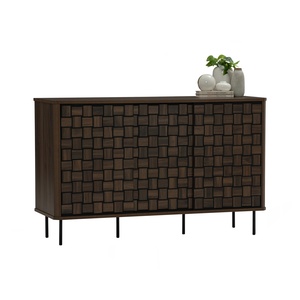 Classic Modern 1.2m <b>Sideboard</b> Table <b>Storage</b> with 3 Doors Premium Wood Veneer Credenza for Hospitality and Residential Project - Product Image 5