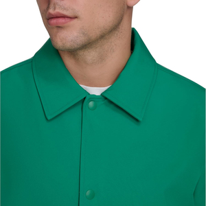 Men's Green Windproof <b>Coach</b> Jacket With Zipper Closure And Turn Down Collar Casual Outerwear Autumn Wear - Product Image 5