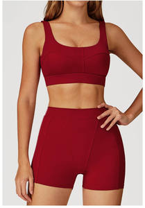 Nouvel ensemble short taille haute personnalisé pour femme – Tenue de sport et fitness d'été, legging court de yoga, ensemble cycliste pour femme - Product Image 3