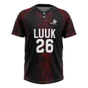 Camiseta de Béisbol Personalizada de 2 Botones, Sublimación Completa, Ropa Deportiva, Absorbe la Humedad, Ligera, Fabricante OEM al por Mayor - Product Image 1