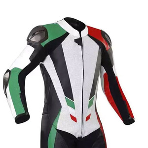 Combinaison de moto unisexe à manches longues en cuir véritable, colorée, imperméable, pour la course, hiver, taille adulte FITME SPORTS - Product Image 5