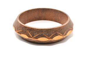Bracelet en bois naturel fait main, grain mixte, manchette ronde, bijoux bohèmes pour femme, accessoire de mode DIY - Product Image 5