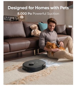 2025 Original eufy X10 <b>Pro</b> Omni Robot Vacuum and <b>Mop</b> Combo 8,000 Pa Suction, Dual <b>Mops</b> with 12 mm Auto-Lift and Carpet Detection - Product Image 5