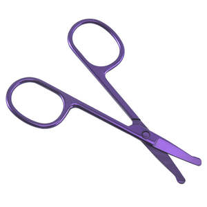 Ciseaux de beauté professionnels en acier inoxydable pour le nez et les sourcils avec lame incurvée et pointe acérée, manche en plastique sûr par ANAAIF - Product Image 1