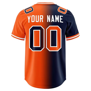 เสื้อฟุตบอลอเมริกันแบบปรับแต่งได้ คอวี แขนสั้น ผู้ชาย โพลีเอสเตอร์ 100% ระบายอากาศได้ดี สีไล่ระดับ พิมพ์ชื่อทีม - Product Image 2