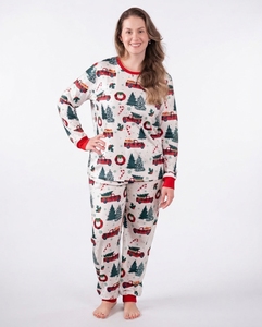 <b>Women</b> Christmas Tracksuit Set Custom Print <b>Long</b> Sleeve <b>Top</b> Pants Cozy Winter Pajama Loungewear Set Festive Family Christmas Set - Product Image 2