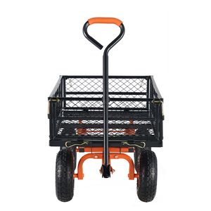 Carrello da Giardino Robusto in Acciaio con Capacità di 100L, Montaggio Semplice, Maniglia Versatile a Doppia Funzione, per Carichi Pesanti - Product Image 6