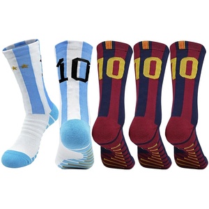 Calcetines Deportivos Estilo Argentino, Antideslizantes, con Base Acolchada, Transpirables, Tejido de Punto a Rayas, para Entrenamiento de Baloncesto - Product Image 5