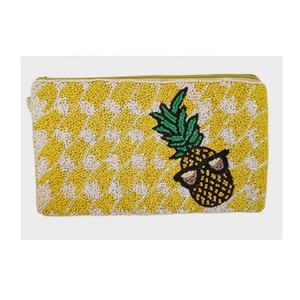 Pochette à monnaie perlée motif citron avec fermeture éclair pour collection de pièces de monnaie, porte-cartes et trousse de maquillage, idéale comme cadeau pour femme - Product Image 4