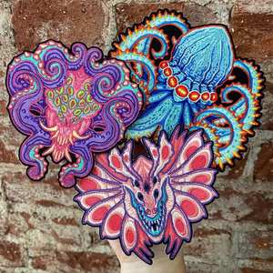 Patchs brodés de fleurs 3D faits main de haute qualité, appliques florales brodées, badges à coudre ou à thermocoller pour la décoration de vêtements - Product Image 4