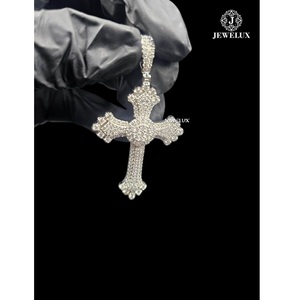 Dernier design de pendentif croix serti de diamants, bijoux hip-hop, vente en gros au meilleur prix auprès d'un fournisseur indien - Product Image 1