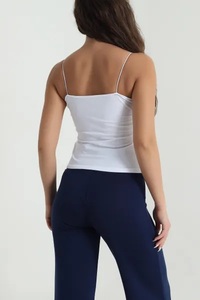 <b>Women's</b> <b>Black</b> Halter <b>Tank</b> <b>Top</b> Plus Size Regular Length Knitted Polyester Casual Autumn Breathable Eco-Friendly Quick Dry <b>Top</b> - Product Image 6
