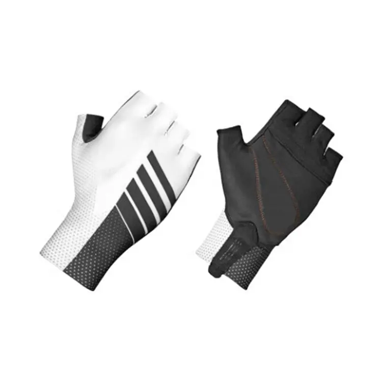 Summer Pro Quality Anti Slip Wholesale Genuine Leather Custom Made Designs Low Price Racer Cycling Bicycle Riders Balance Gloves