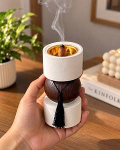 Brûleur de Bakhoor en Résine de Bois Premium en Gros, Élégant Porte-Encens Oud, Décoration Religieuse Arabe pour la Maison, Collections de Cadeaux Parfumés - Product Image 3