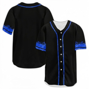 Custom Baseball Jersey Unisex Adult Short Sleeve V-Neck Breathable Polyester Sports Apparel Sublimated Print All Seasons - Product Image 4